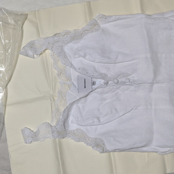 Sold Out Reformation Kaya Linen Mini Dress in size 6 - Picture 5 of 11